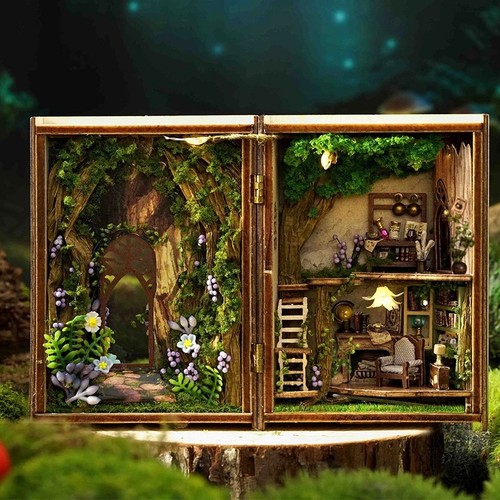 Diy miniature doll house kit - doll,
