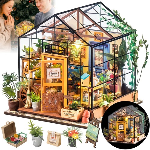 Diy mini dollhouse kit flower - kit,