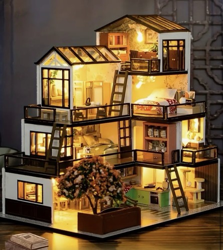 Diy miniature wooden dollhouse - diy,