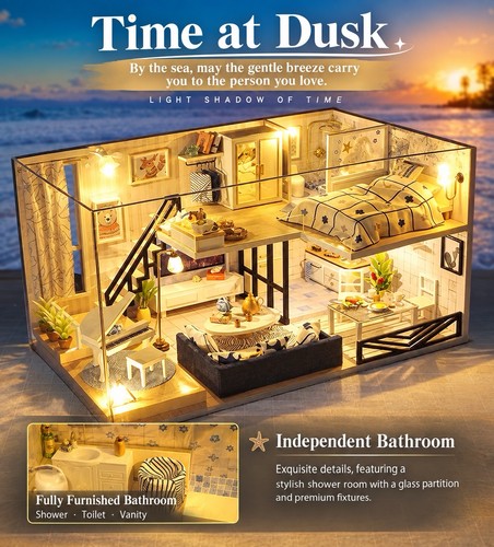 Diy miniature dollhouse kit - diy,